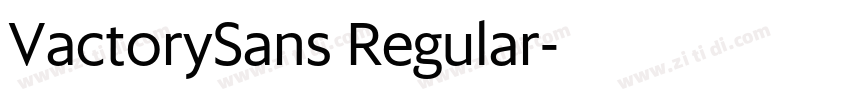 VactorySans Regular字体转换